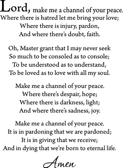 channel of your peace prayer